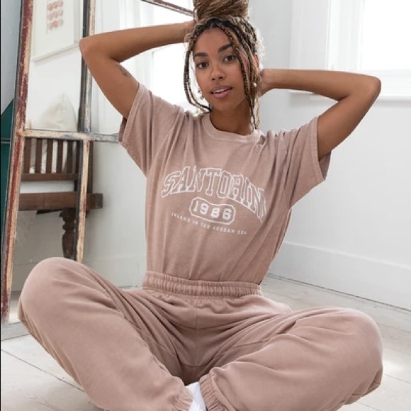 Girl Knows All Dark Sand Washed Joggers - XL - Picture 2 of 4